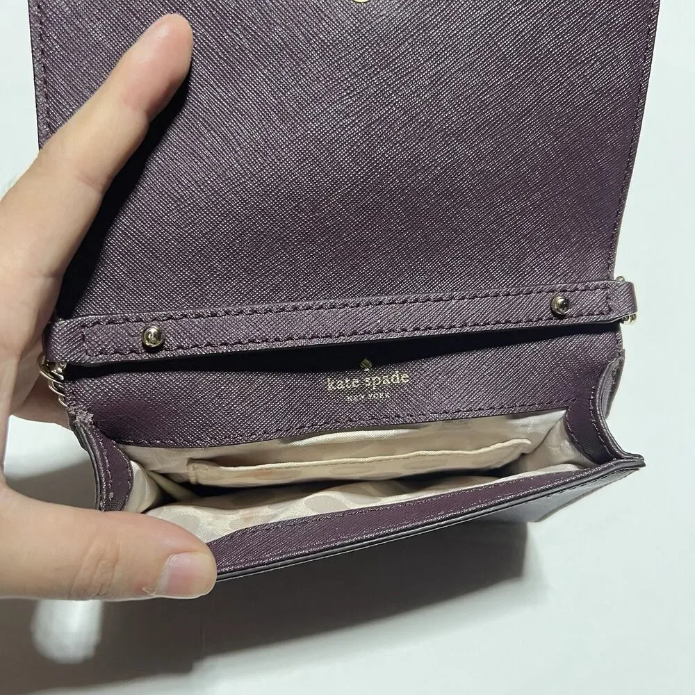 Kate Spade New York Cami crossbody Burgundy Saffiano Leather